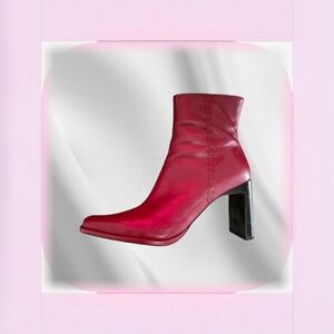 Hillard & Hanson 9.5 red leather boots